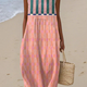 Olwyn | Striped Pastel Midi Dress