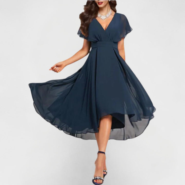 Clarissa｜Flowing V-Neck Maxi Dress