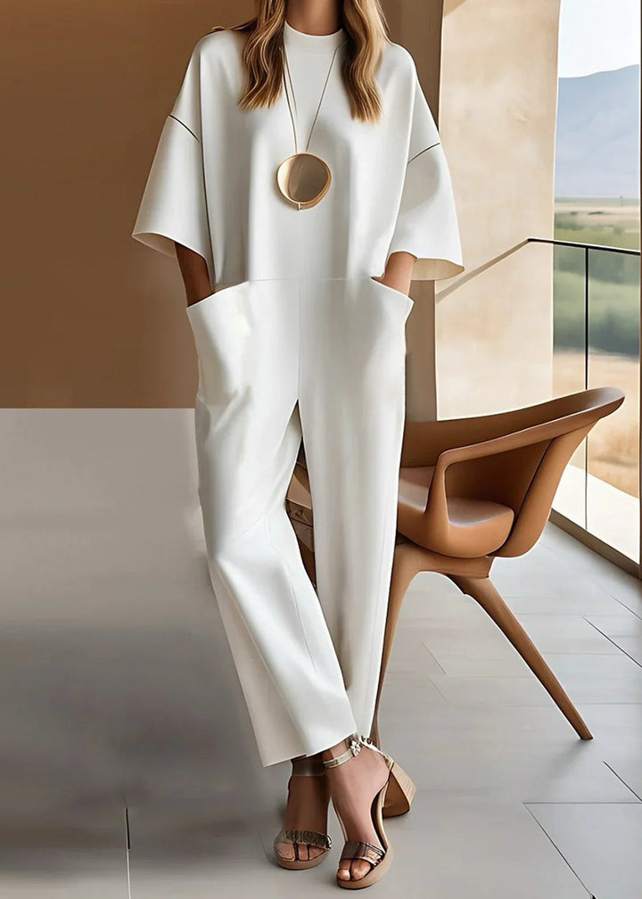 Emmy｜Elegant Short-Sleeve Jumpsuit