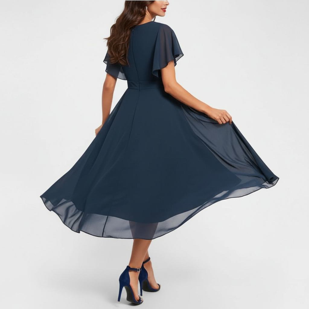 Clarissa｜Flowing V-Neck Maxi Dress