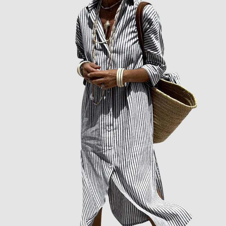Nichole｜Elegant Striped Summer Dress