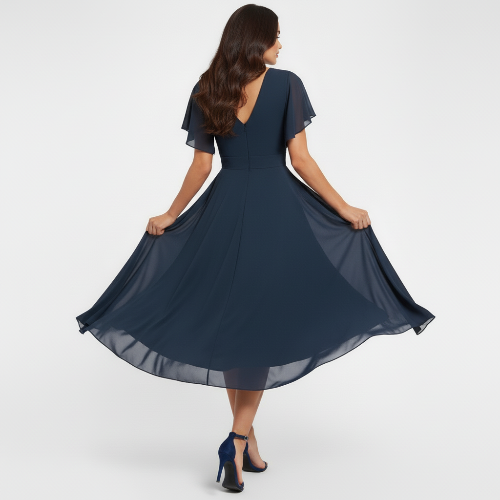 Clarissa｜Flowing V-Neck Maxi Dress
