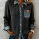 Kabira | Shirt with Denim Patchwork