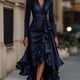 Camila | Draped Ruffle Maxi Dress