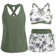 MADISON | SPORTY THREE-PIECE TANKINI SET WITH POCKETS