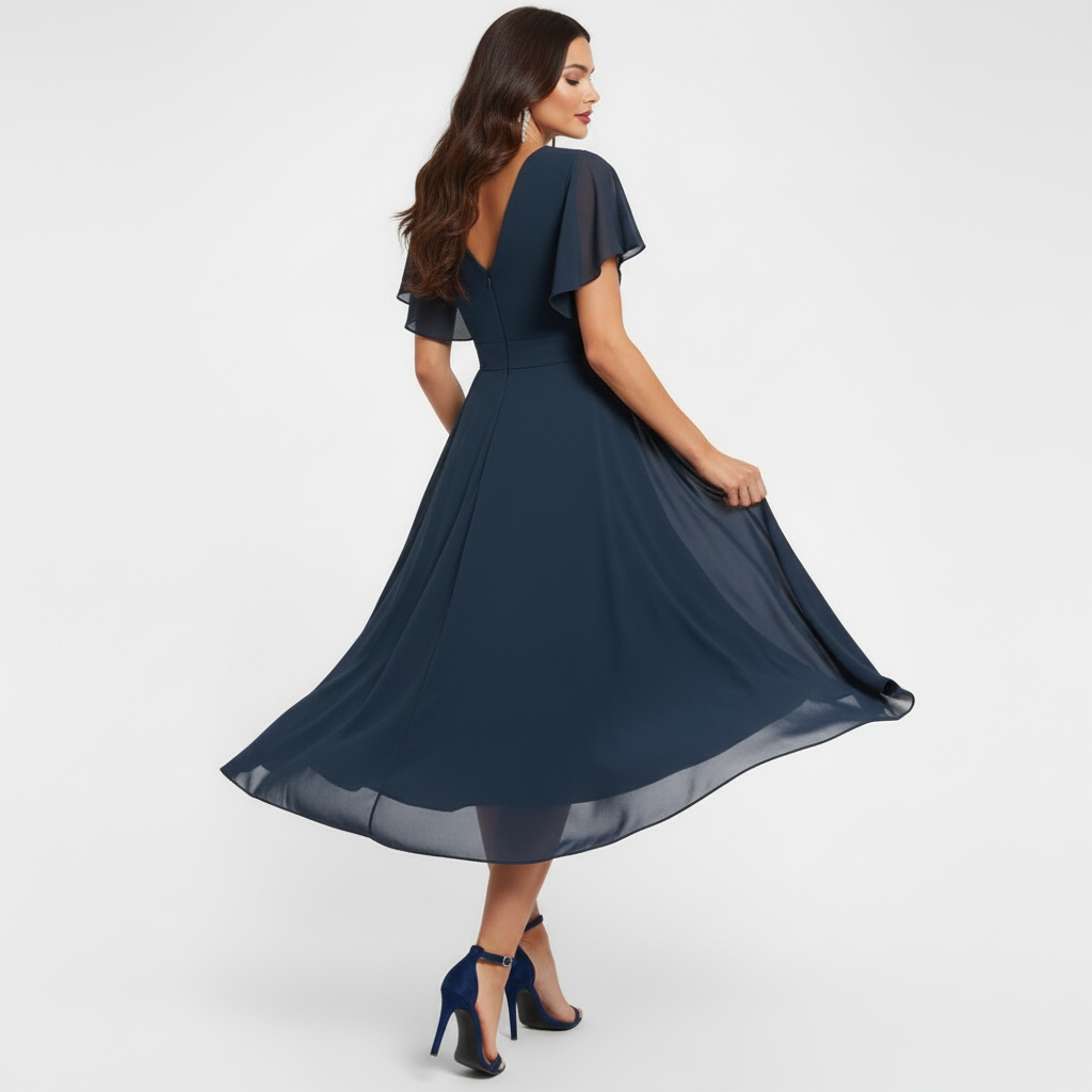 Clarissa｜Flowing V-Neck Maxi Dress