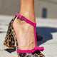 Hattie | Green Leopard Print Sandals with Colorful Accent
