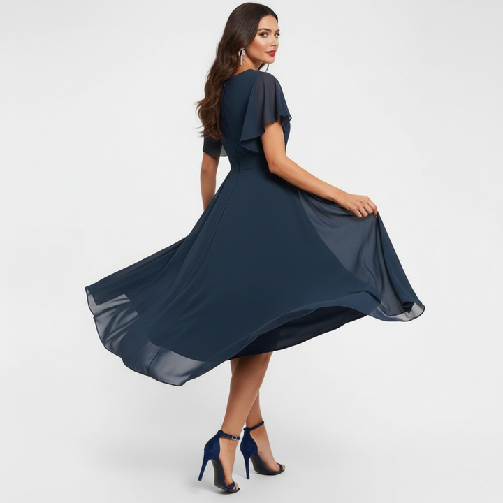 Clarissa｜Flowing V-Neck Maxi Dress