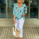 Robin | Printed Button Tunic Top