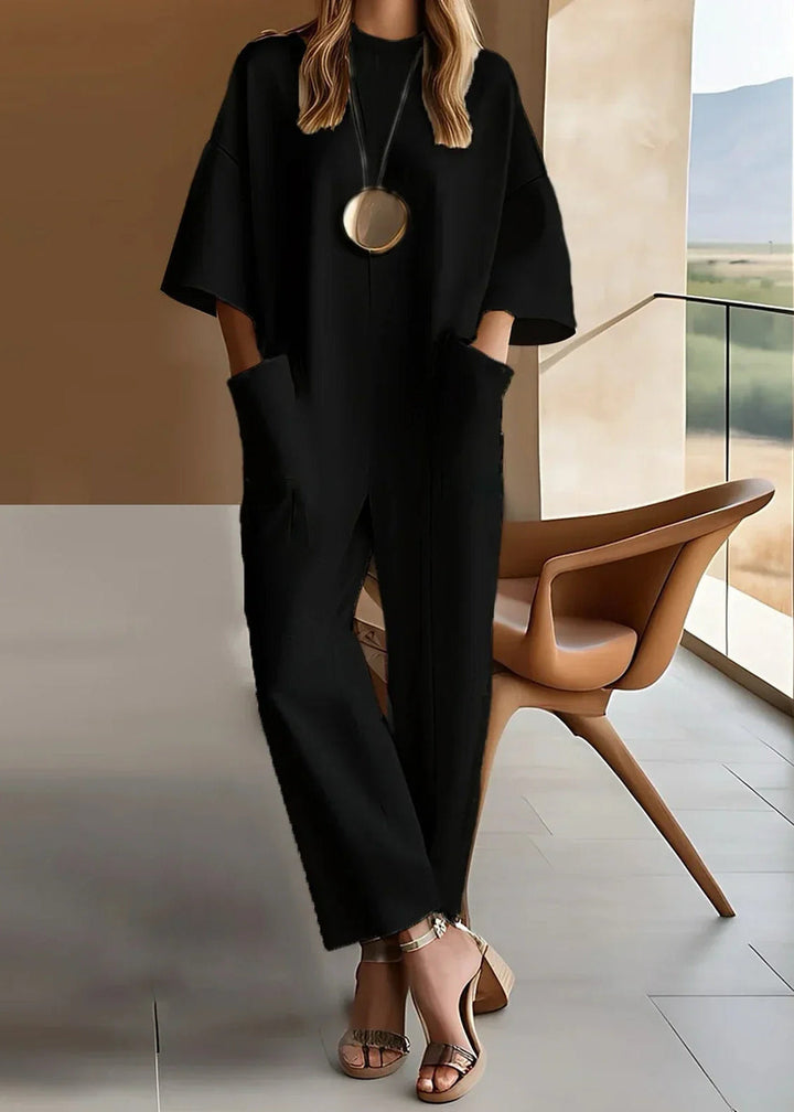 Emmy｜Elegant Short-Sleeve Jumpsuit