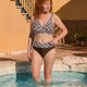 EVELYN | DIAMOND-PATTERN TWO-PIECE BIKINI WITH SHAPED BUST