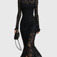 Constance | Elegant Lace Fishtail Maxi Dress
