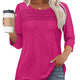 Aspen | Pleated 3/4 Sleeve Top