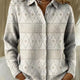 Honey | Elegant Knit Hoodie Blouse with Diamond Pattern