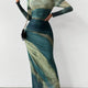 Tatiana | Printed Long-Sleeve Bodycon Maxi