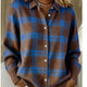Noelle | Soft Hoodie Blouse with Check Pattern