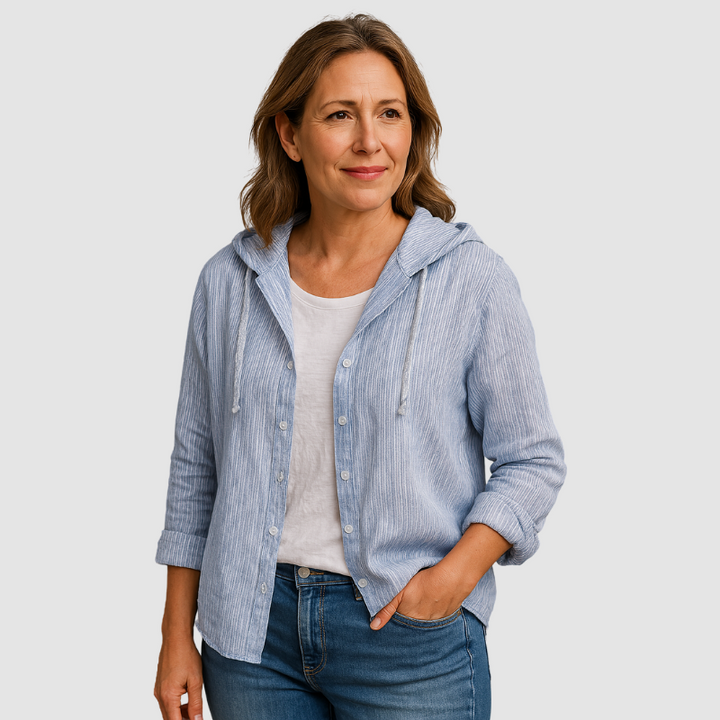 Emelie｜Breathable hooded blouse