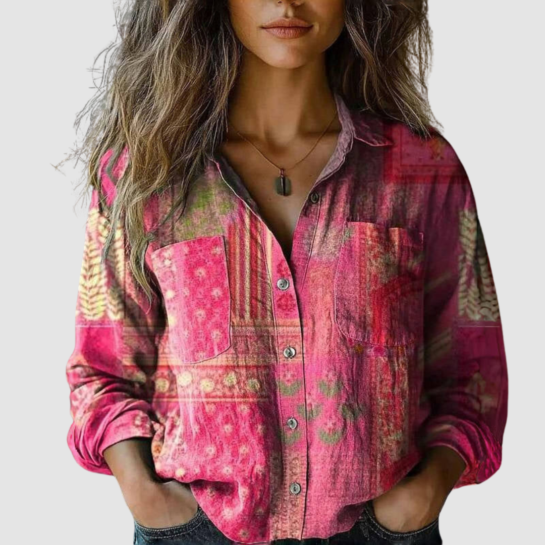 Morena｜Vintage Printed Blouse