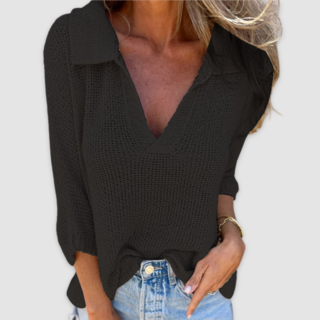 Lucy｜Elegant V-neck top