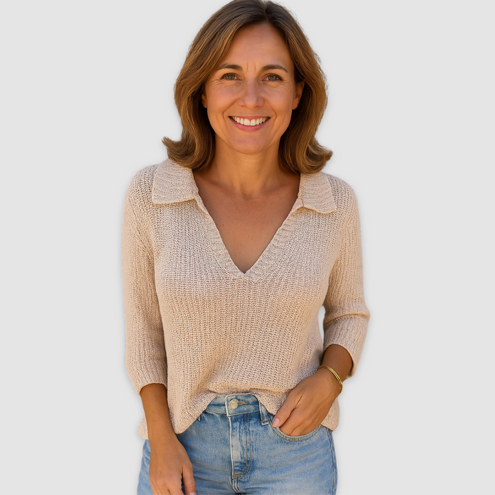 Lucy｜Elegant V-neck top