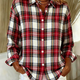 Madilynn | Classic Checked Hoodie Blouse