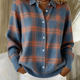 Mickey | Soft Hoodie Blouse with Check Pattern