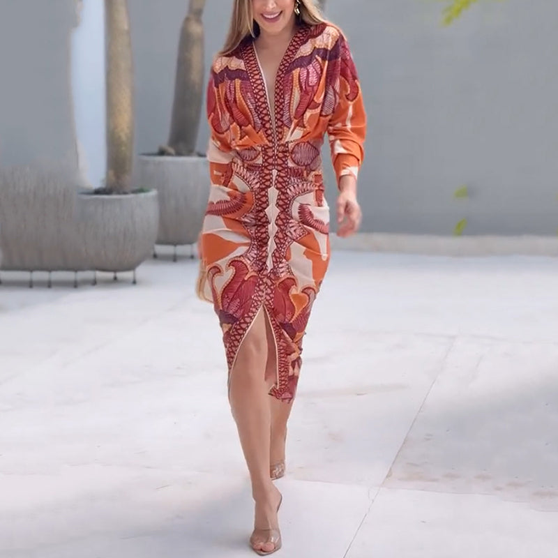 Blysse｜Elegant V-Neck Dress