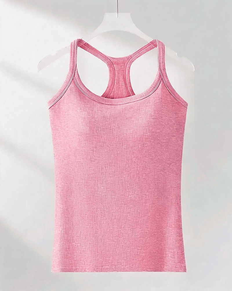 Penelope | Ribbed Tank Top With Built-In Bra