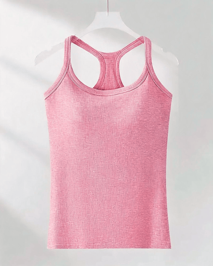 Penelope | Ribbed Tank Top With Built-In Bra