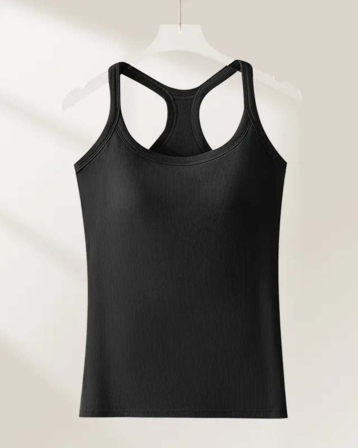 Penelope | Ribbed Tank Top With Built-In Bra